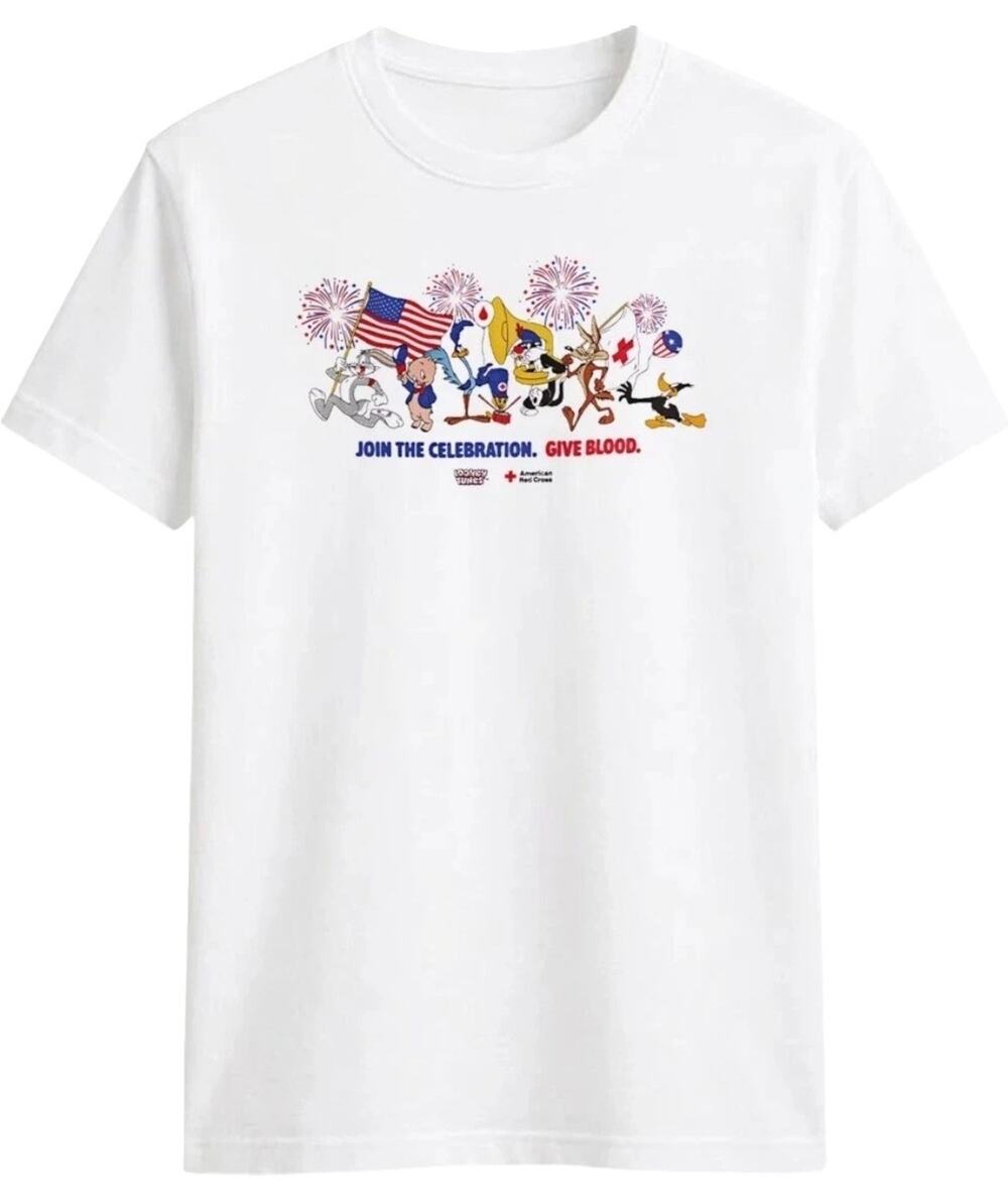 LOONEY TUNES + American Red Cross size XXL T-Shirt NEW Parade Bugs Bunny G26
